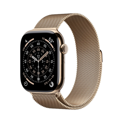 Apple Watch Series 11 with Milaneese Loop Gold