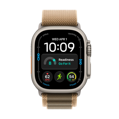 Apple Watch Ultra 4 with Alpine Loop Mustar
