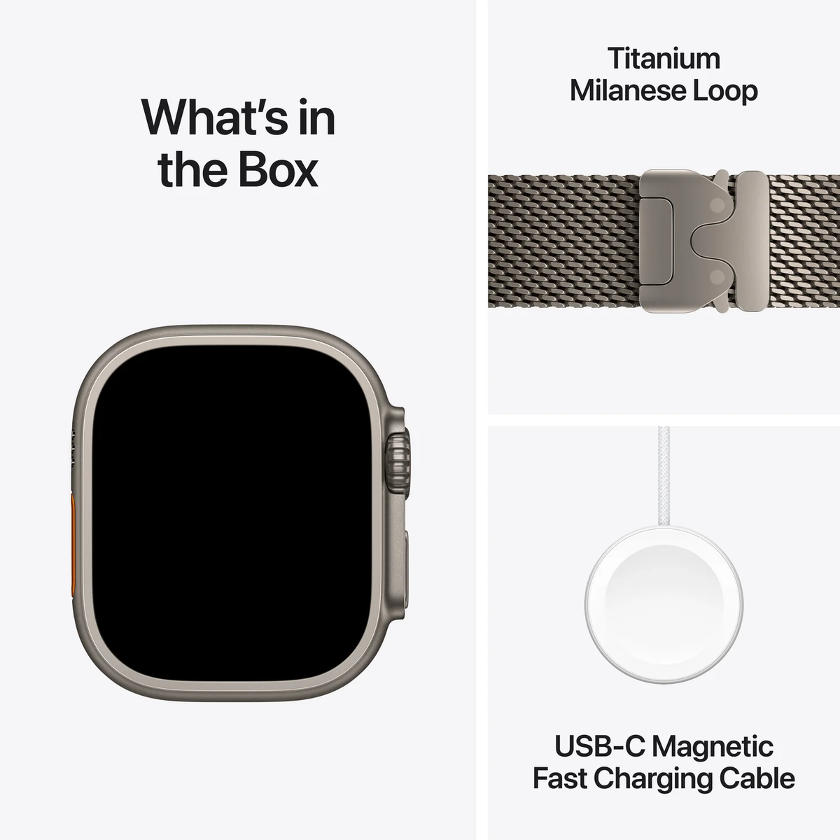 Apple Watch Ultra 4 with Milanese Loop Goldish