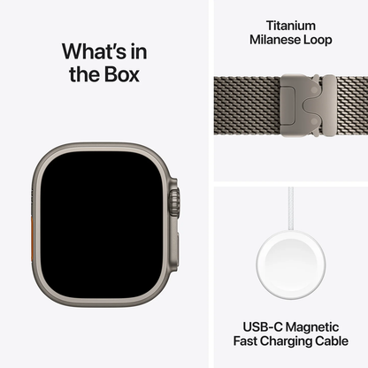 Apple Watch Ultra 4 with Milanese Loop Goldish