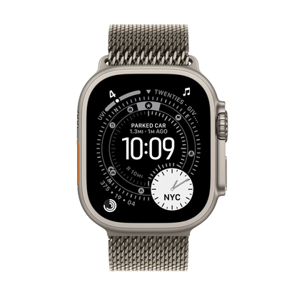 Apple Watch Ultra 3 with Milanese Loop Goldish