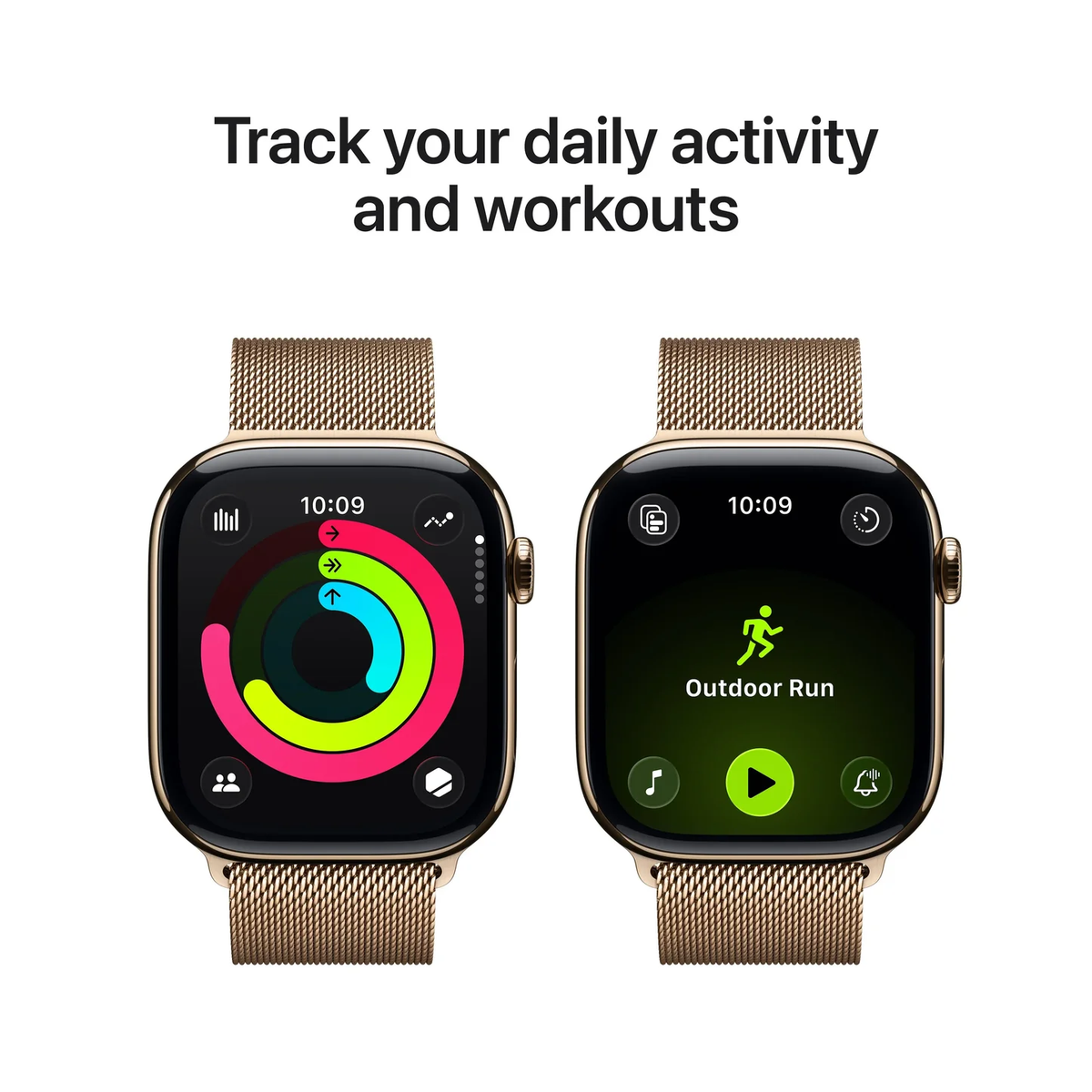 Apple Watch Series 11 with Milaneese Loop Gold