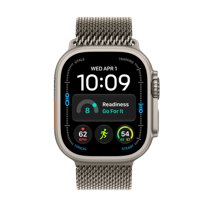 Apple Watch Ultra 4 with Milanese Loop Goldish