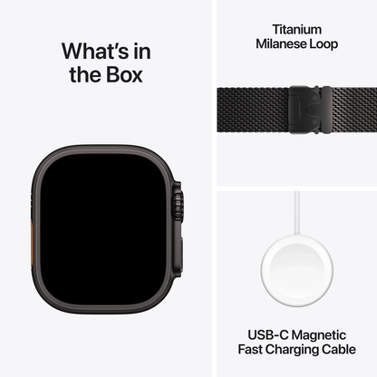 Apple Watch Ultra 3 with Milanese Loop Black