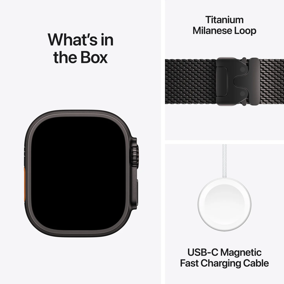 Apple Watch Ultra 4 with Milanese Loop Black