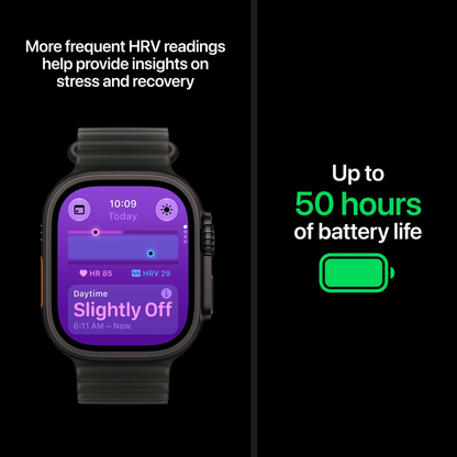 Apple Watch Ultra 4 with Alpine Loop Mustar