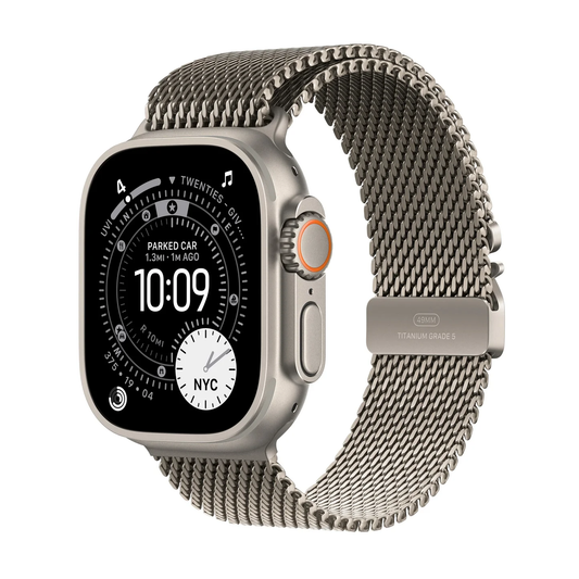 Apple Watch Ultra 3 with Milanese Loop Goldish