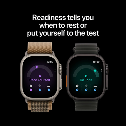 Apple Watch Ultra 4 with Alpine Loop Mustar